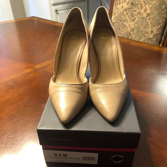 Pre-Owned Tan Vince Camuto Airmosah D’Orsay Pump Stiletto Heels - Picture 4 of 6